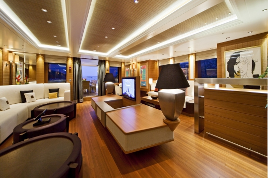 Motor Yacht Mary-Jean II Isa for charter - bridge deck lounge