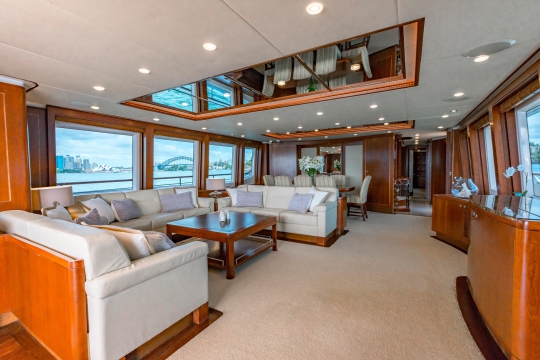 Motor Yacht Masteka 2 for charter - main deck salon and dining area