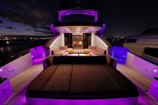 Motor Yacht My Toy AB yachts for charter - aft deck night