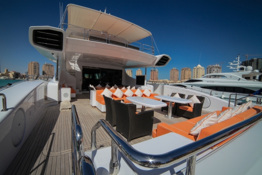 Motor Yacht Al Asmakh for sale - Aft deck seating