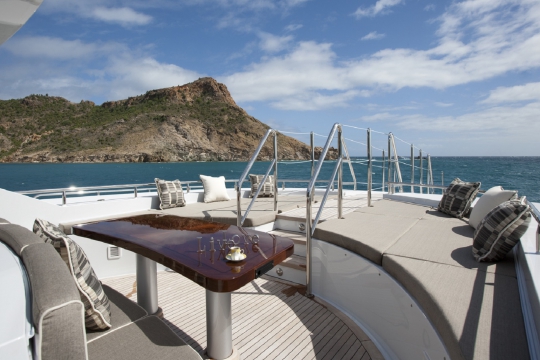 Motor Yacht Ocean Club Rockstar Trinity for charter - bridge deck forward