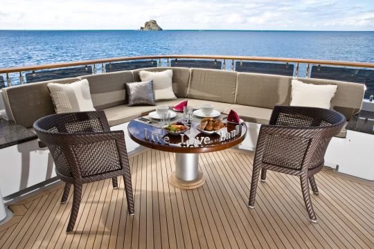 Motor Yacht Rockstar Trinity for charter - bridge deck starboard