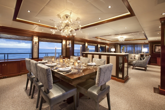 Motor Yacht Rockstar Trinity for charter - main saloon dining area