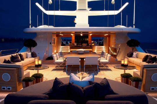 Motor Yacht Sealyon - sundeck night