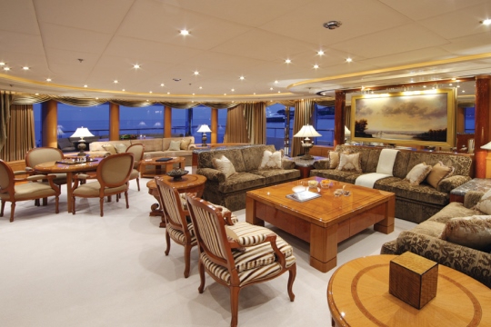 Motor Yacht Capri Lurssen for charter - main saloon
