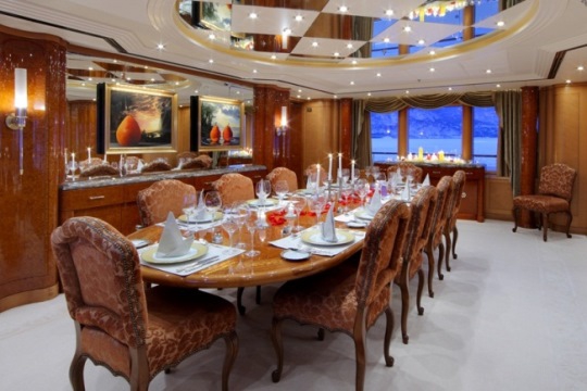 Motor Yacht Capri Lurssen for charter - dining