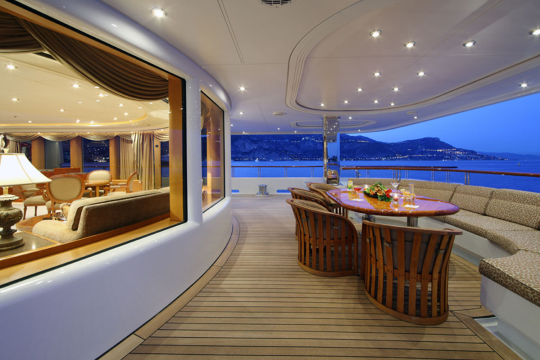 Motor Yacht Capri Lurssen for charter - upper deck