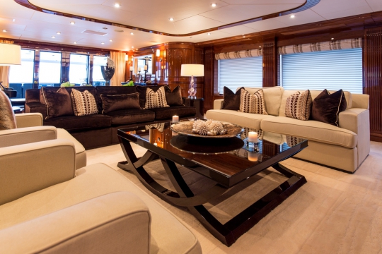 Motor Yacht Remember When Christensen for charter - main saloon