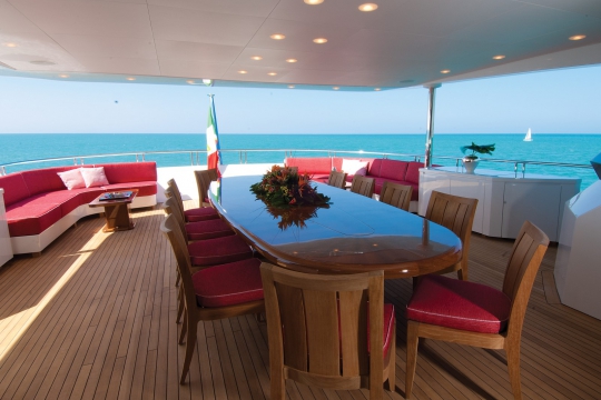 Motor Yacht Balista Cantieri di Pisa for charter - aft upper deck