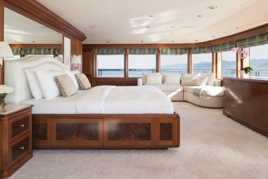 Titania - Motor yacht for charter Lurssen Titania for - Master cabin.jpg
