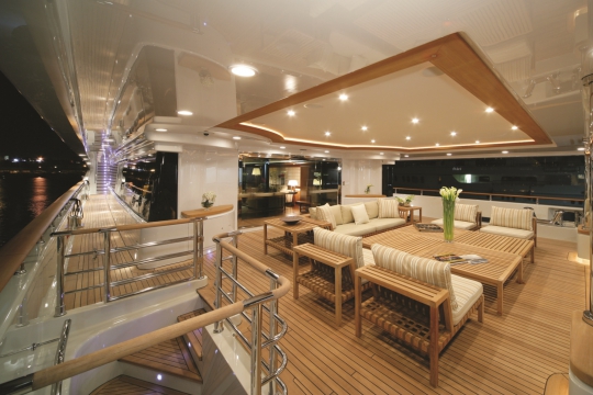 CRN motor yacht for charter Maraya- Main Deck Aft