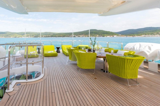 Benetti Edesia - Benetti Edesia yacht for sale - sundeck seating.jpg