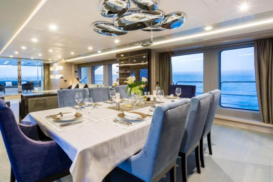 Benetti Edesia - Benetti Edesia yacht for sale - dining.jpg