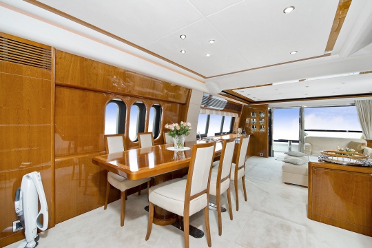 Motor Yacht Anne Viking Princess for charter - dining room