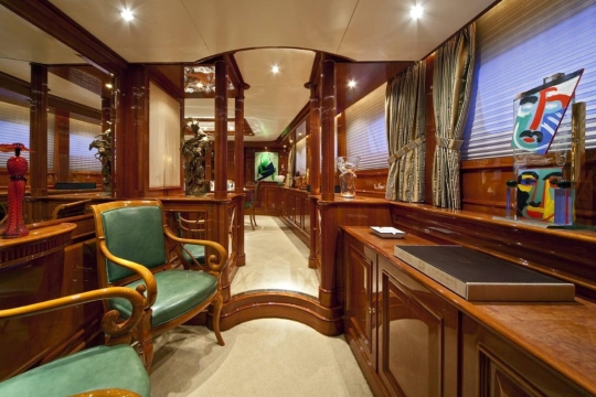 Sea Century - Sea Century Benetti classic 115 yacht for sale dining corridor