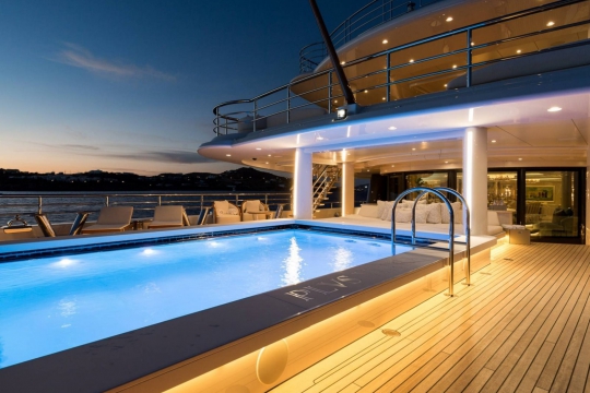 Plvs Vltra - Amels yacht for sale Plvs Vltra - main deck pool night.jpg