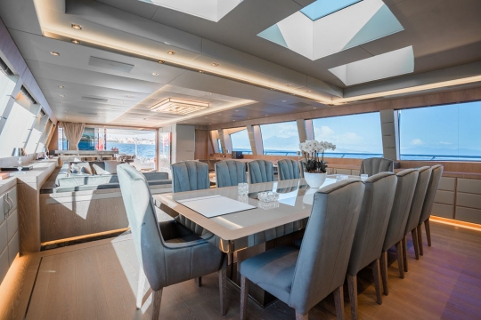 AAA - Mangusta 165 yacht for sale - main deck dining.jpg