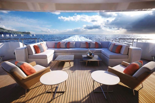 Heesen 55m displacement SERENA yacht for sale - main deck aft