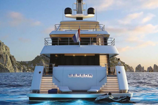 Heesen 55m displacement SERENA yacht for sale - aft
