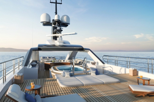 Amels 60 yacht for sale - sundeck jacuzzi