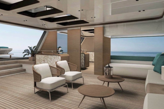 Mangusta Oceano 44 for sale - beach club 3