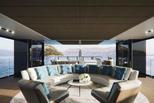 Mangusta Oceano 44 for sale - upper deck salon 2