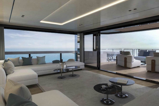 Mangusta Oceano 44 for sale - main deck salon 3