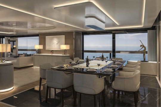 Mangusta Oceano 44 - for sale - main deck dining.jpg