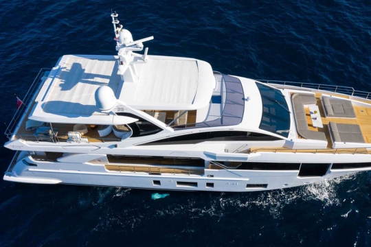 Iryna Azimut 35 yacht for sale - aerial shot