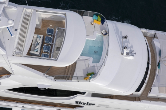 Skyler Benetti yacht for sale - aerial shot