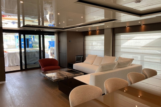 Y Custom Line 106 for sale - main deck salon