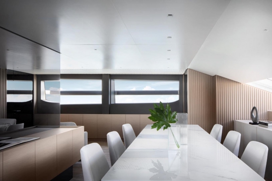 San Lorenzo SL120 Asymmetric -  Main Deck Dining Area 2