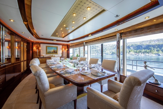 Sea Walk - Oceanco for sale - Main Deck Dining Area 2