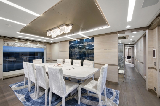 Charade - Benetti Vivace 125 yacht for sale - Main Deck Dining