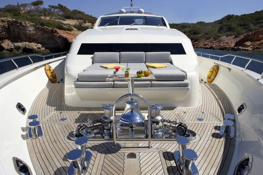 Motor Yacht Dragon Couach for charter - foredeck