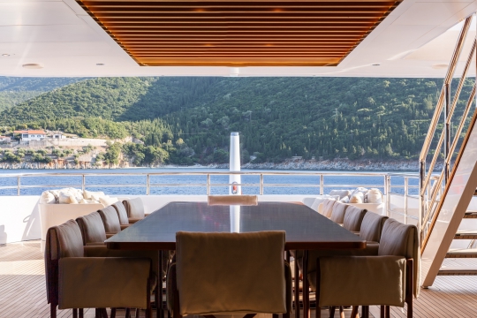 Alunya - Upper deck aft dining