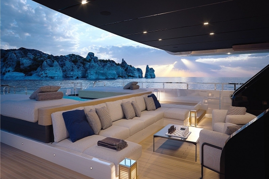 Sanlorenzo 57 Steel yacht for sale - main deck aft 2