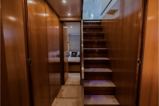 M.Y. Ocean Delta Canados 86 for sale for sale - Lower deck staircase 1