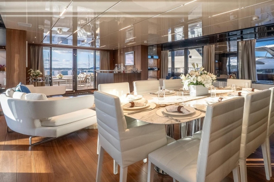 NEVERLAND - Sanlorenzo Alloy 44 yacht for sale - Main Deck Salon 3