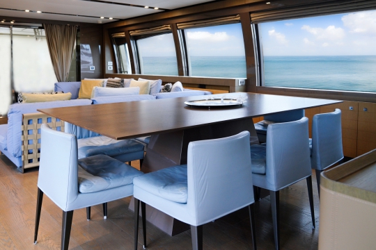 White Swan - Ferretti 960 for sale - Main Deck Salon 1