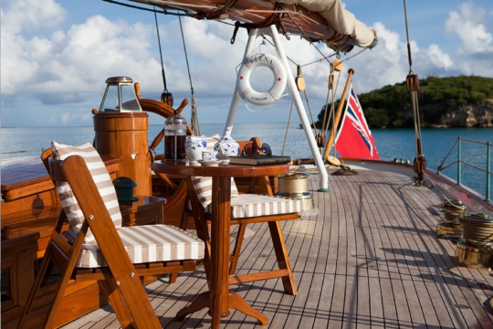 Sailing Yacht Elena for charter - aft deck