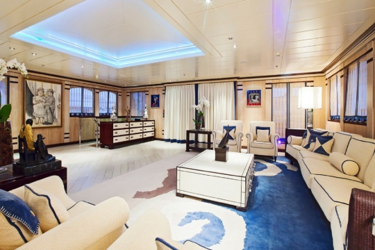 Motor Yacht Force Blue Royal Denship for charter - main deck