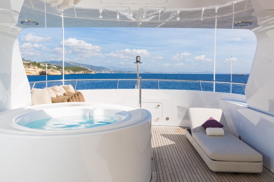 Motor Yacht Go Feadship for charter - sundeck jacuzzi