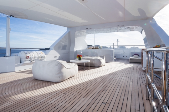 Motor Yacht Go Feadship for charter - sundeck area