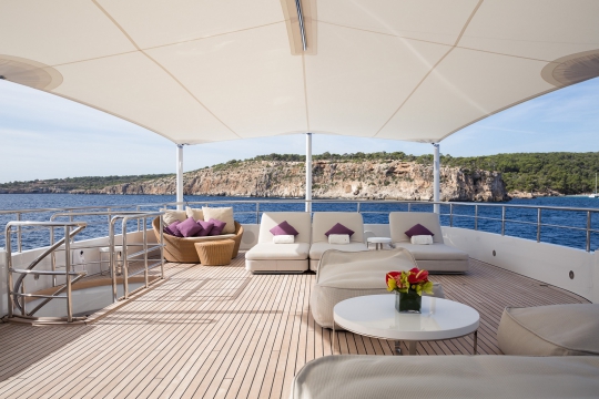 Motor Yacht Go Feadship for charter - sundeck aft