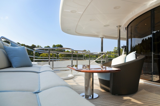 Motor Yacht Harmony III Benetti for charter - bridge deck aft