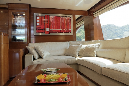 Motor Yacht Harmony III Benetti for charter - bridge deck bar