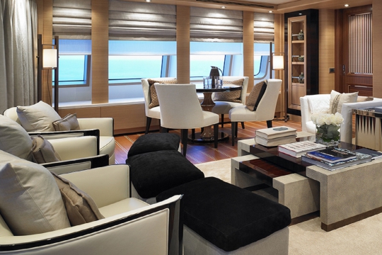 Motor Yacht Kathleen Anne Feadship for charter - upper saloon