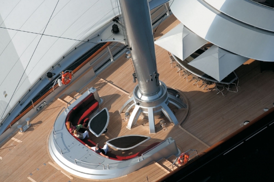 Sailing Yacht Maltese Falcon Perini Navi for charter - foredeck